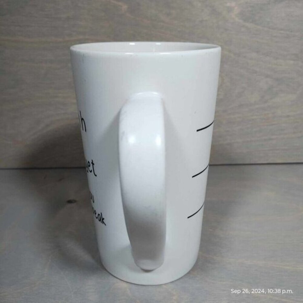 Shhh not yet now you may speak LRG tall mug marble - Picture 7 of 9